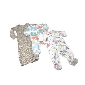 Baby‎ Girl's Sleepware - 2 Sleepers and 1 Sleep Sac - Size 3 Month